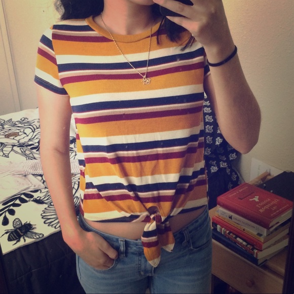 Sweater Knit Tie Front Top - Picture 2 of 3